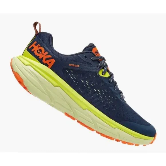 Hoka One One Challenger ATR 6 GTX Mens 9.5D Trail Running Shoes Navy Yellow Hoka One One Challenger ATR 6 Blue - 1106510-OBGS for sale  main image 3